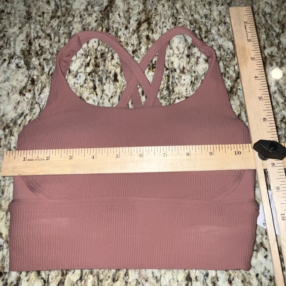 NWT Lululemon Energy Bra Longline Ribbed *Medium Support, B–D Cups - Spiced Chai - Picture 9 of 10